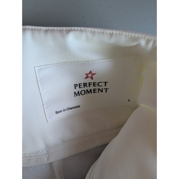 NWT Perfect Moment Women Snow Aurora Skinny Stirrup Race Pant Sz L White #1J505 - Picture 14 of 16